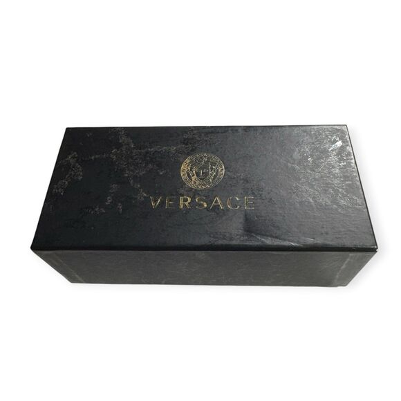 Versace VE 2166 Gold Shield Sunglasses Metal Rock Icons 1252/8G Retro w/ Case main image 4